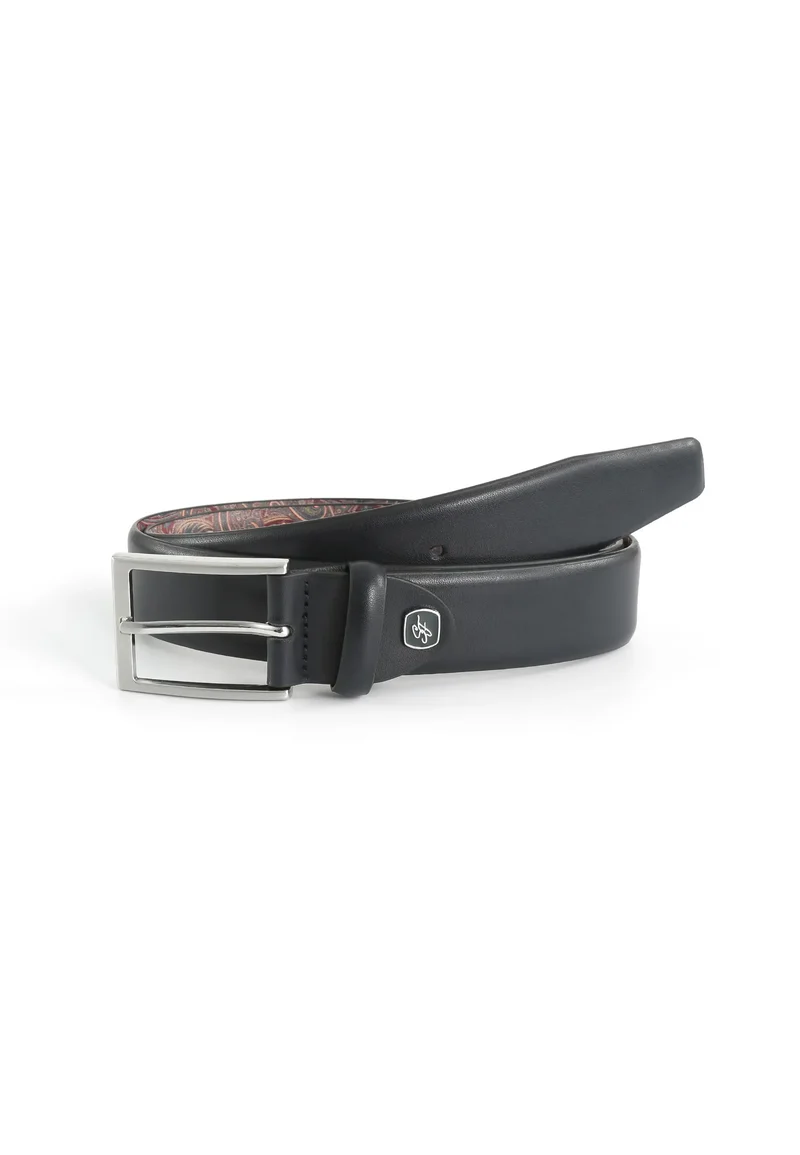 Ledergürtel Herren 3,5 cm – mit Paisley-Rückseite