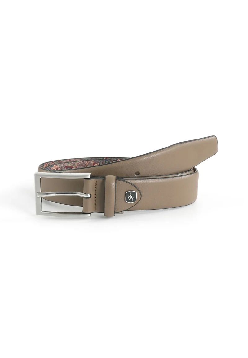 Ledergürtel Herren 3,5 cm – mit Paisley-Rückseite
