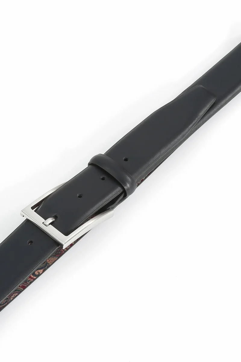Ledergürtel Herren 3,5 cm – mit Paisley-Rückseite