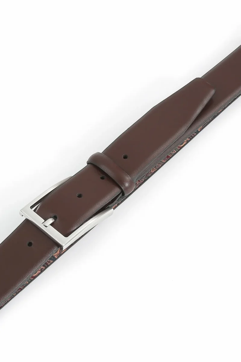 Ledergürtel Herren 3,5 cm – mit Paisley-Rückseite