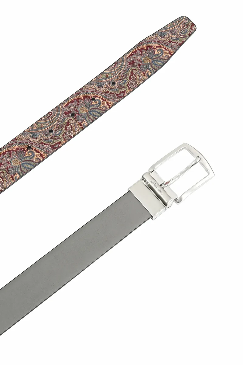 Wendegürtel Herren 3,5 cm – Paisley-Innenseite