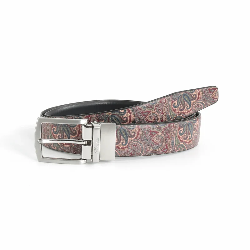 Wendegürtel Herren 3,5 cm – Paisley-Innenseite