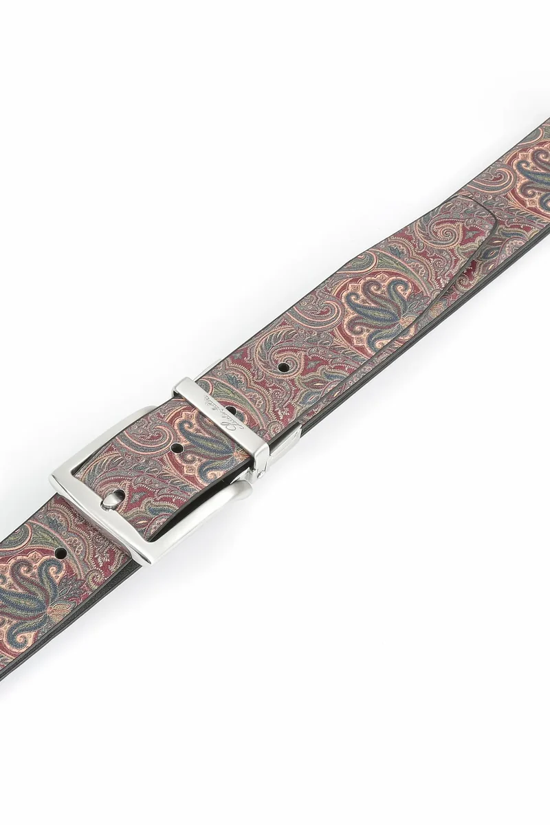 Wendegürtel Herren 3,5 cm – Paisley-Innenseite