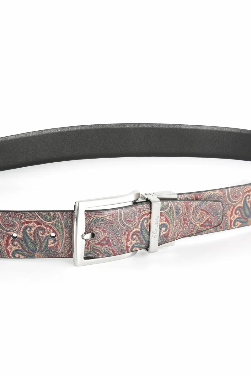 Wendegürtel Herren 3,5 cm – Paisley-Innenseite