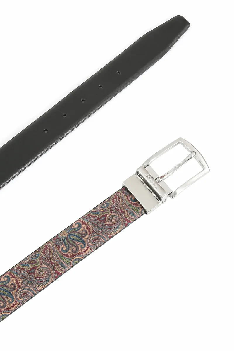Wendegürtel Herren 3,5 cm – Paisley-Innenseite