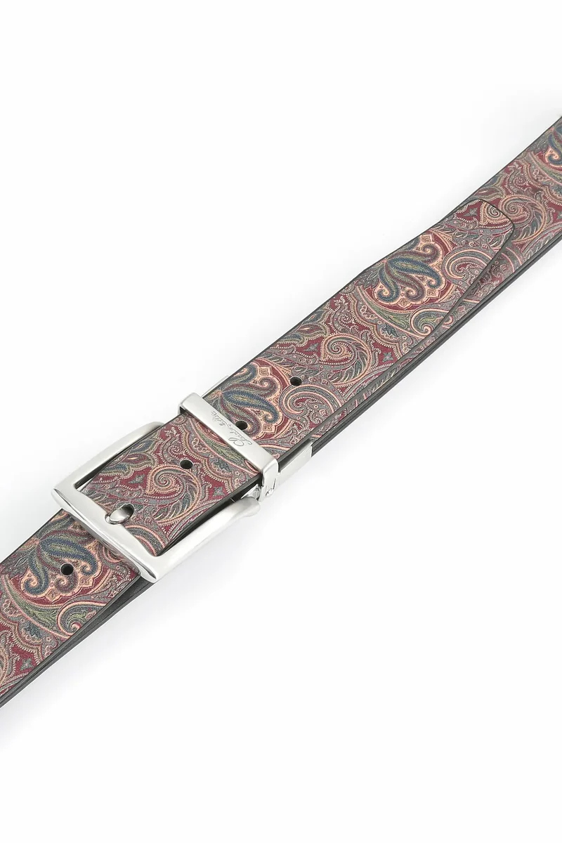 Wendegürtel Herren 3,5 cm – Paisley-Innenseite
