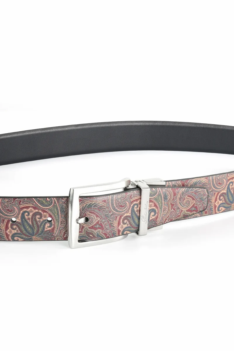 Wendegürtel Herren 3,5 cm – Paisley-Innenseite