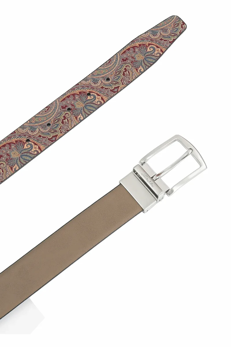 Wendegürtel Herren 3,5 cm – Paisley-Innenseite