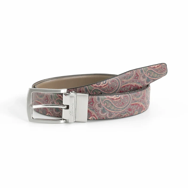Wendegürtel Herren 3,5 cm – Paisley-Innenseite