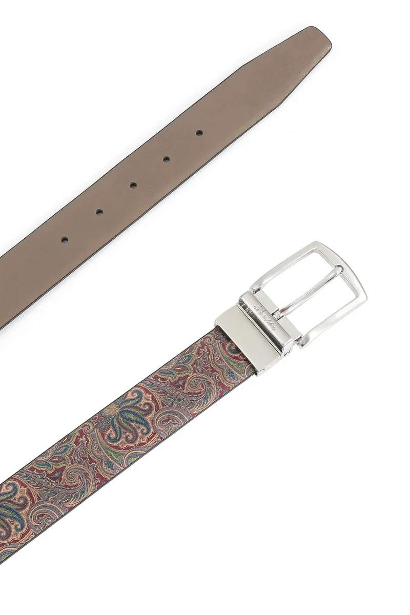 Wendegürtel Herren 3,5 cm – Paisley-Innenseite