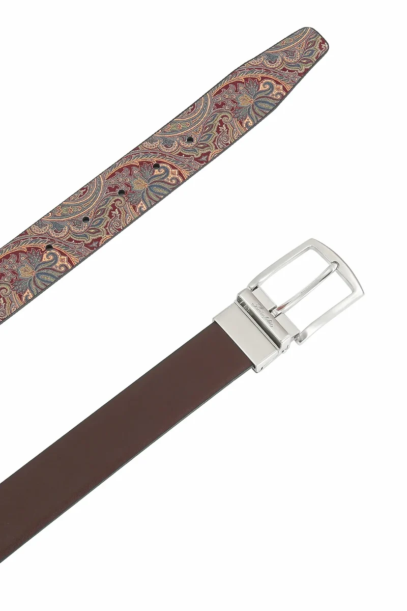 Wendegürtel Herren 3,5 cm – Paisley-Innenseite