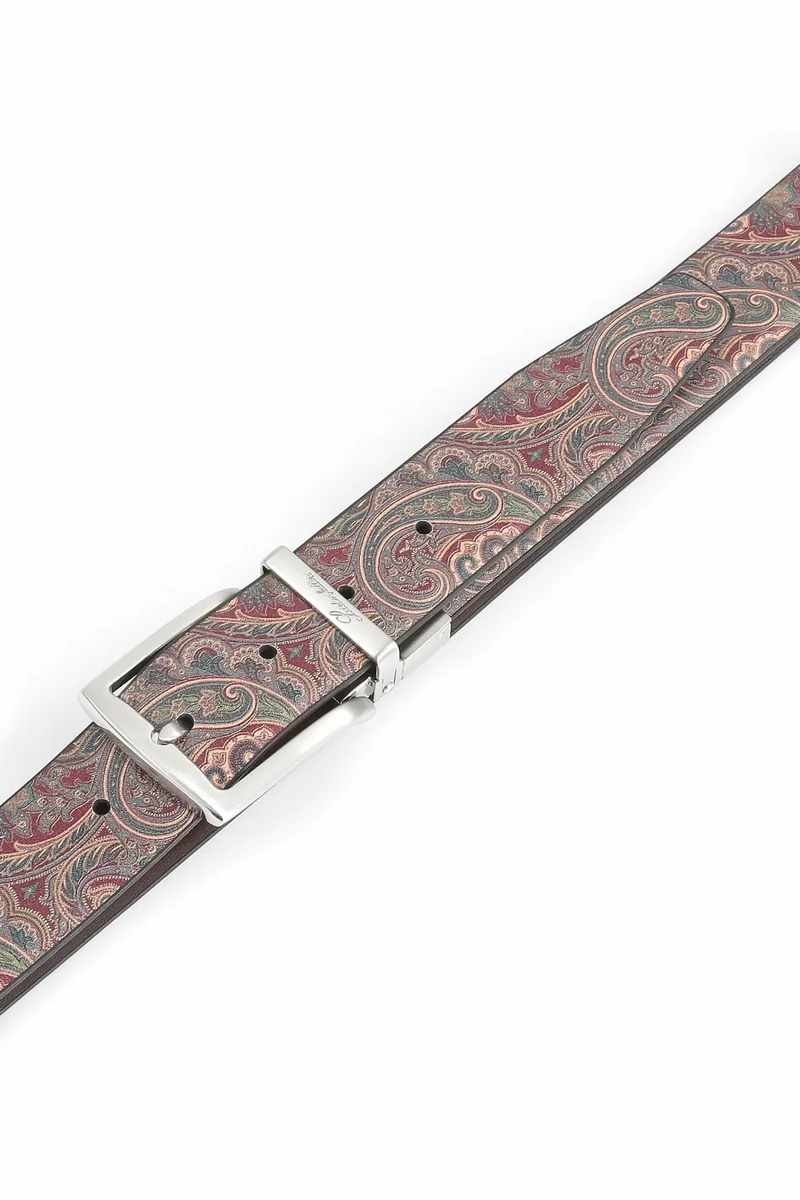 Wendegürtel Herren 3,5 cm – Paisley-Innenseite