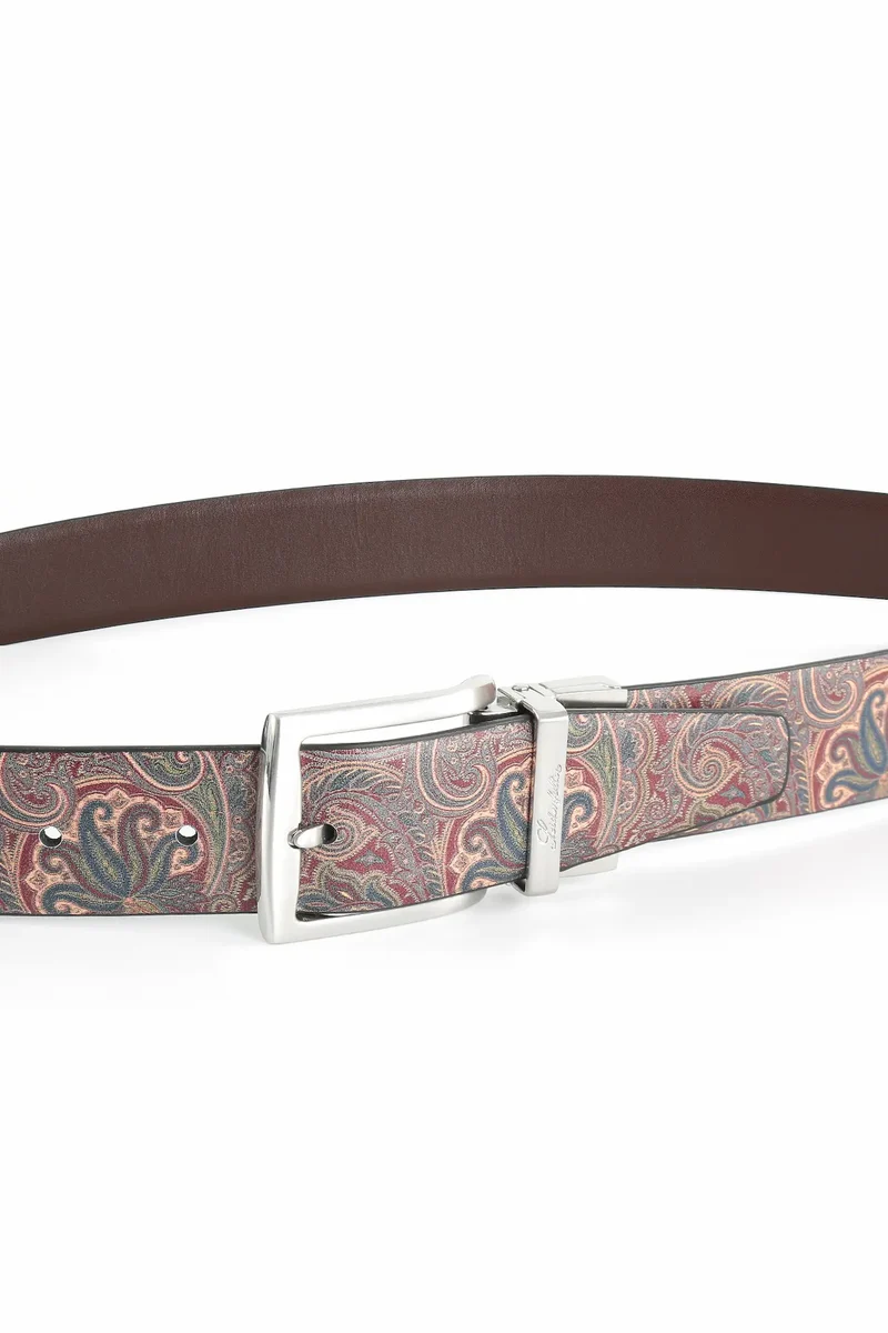 Wendegürtel Herren 3,5 cm – Paisley-Innenseite