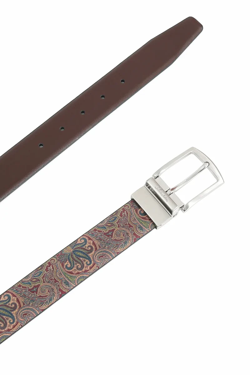 Wendegürtel Herren 3,5 cm – Paisley-Innenseite