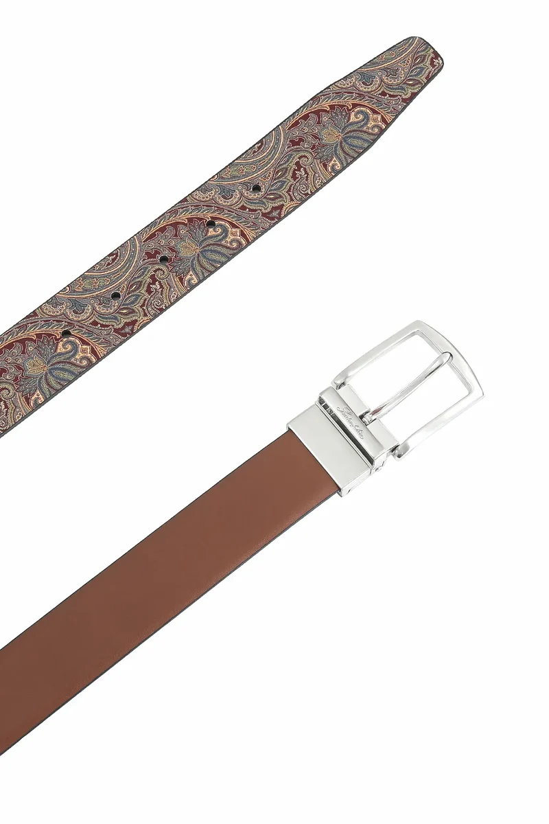 Wendegürtel Herren 3,5 cm – Paisley-Innenseite