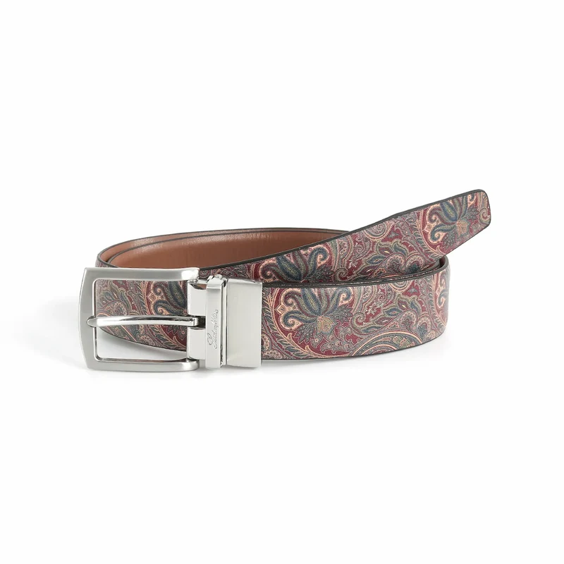 Wendegürtel Herren 3,5 cm – Paisley-Innenseite