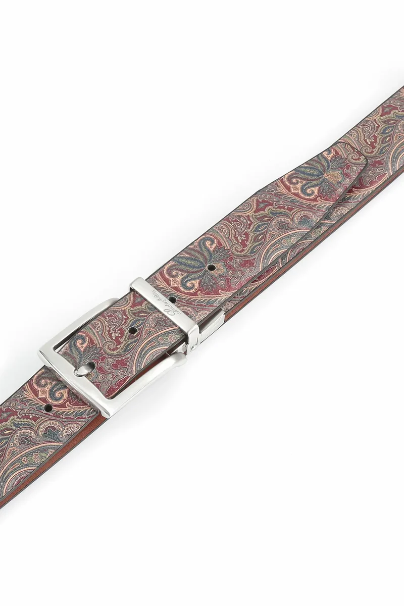 Wendegürtel Herren 3,5 cm – Paisley-Innenseite