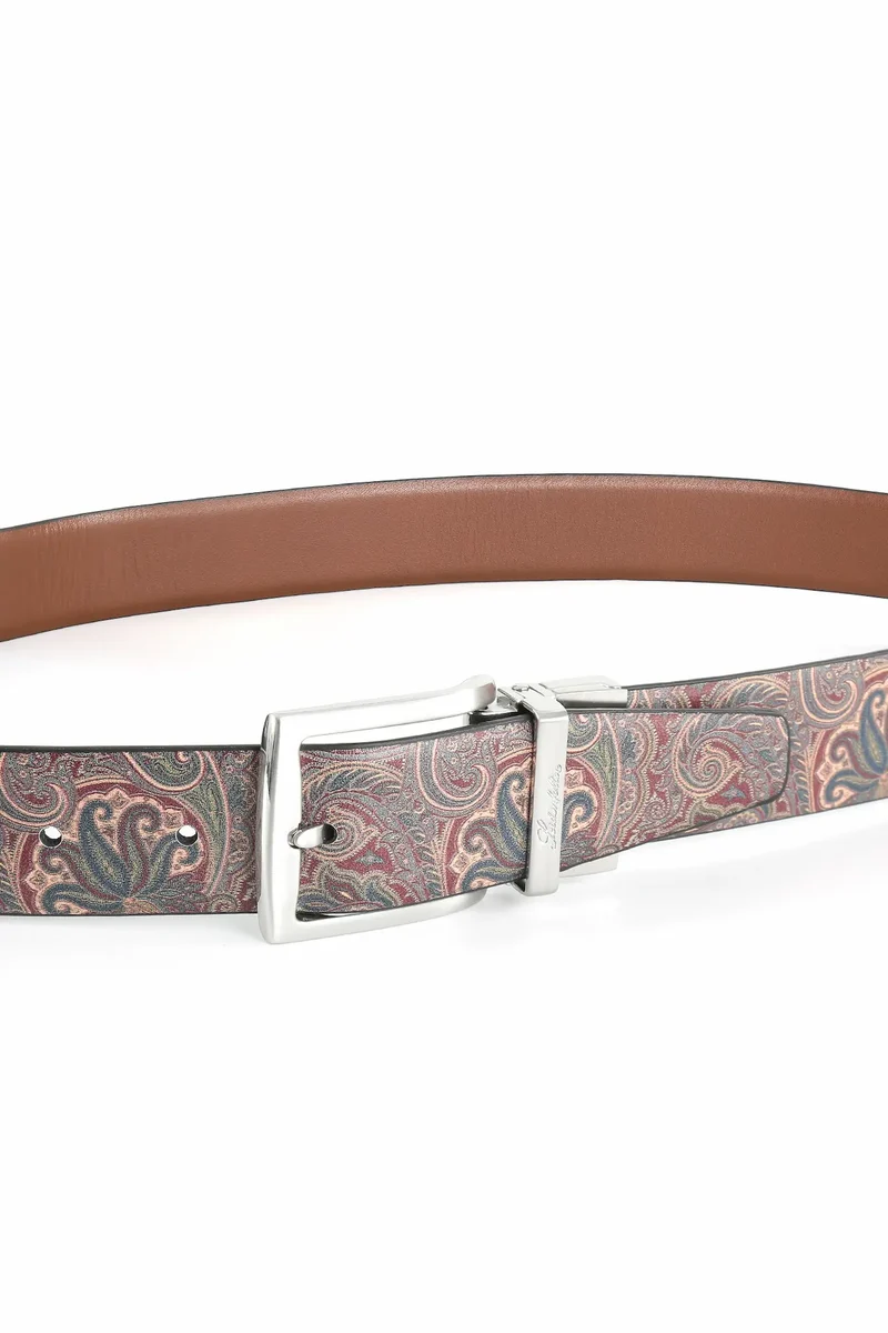 Wendegürtel Herren 3,5 cm – Paisley-Innenseite