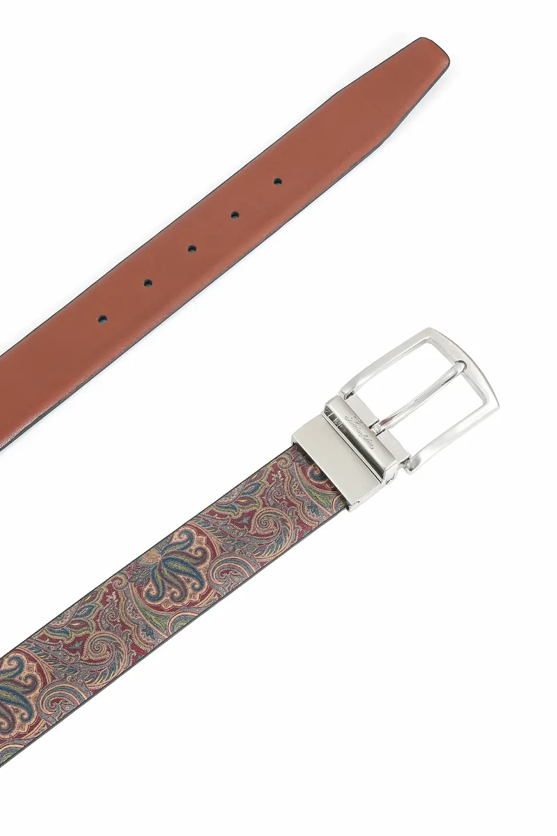 Wendegürtel Herren 3,5 cm – Paisley-Innenseite