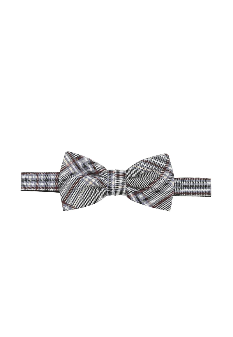 Herren Fliege Karo Grau-Blau – Glencheck