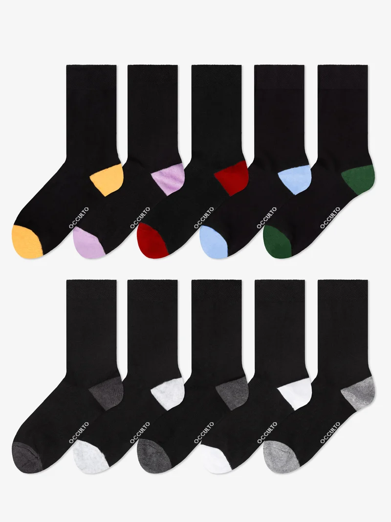 Gertrud - Baumwollsocken mit Farbakzente Damen