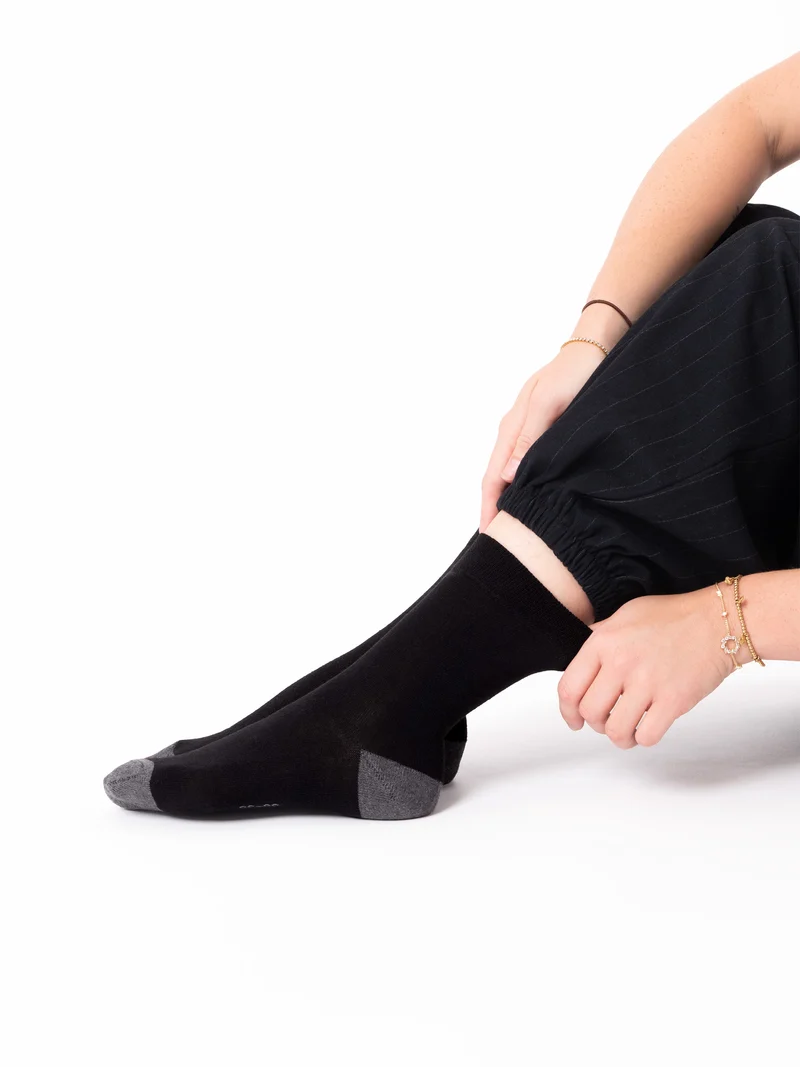 Gertrud - Baumwollsocken mit Farbakzente Damen