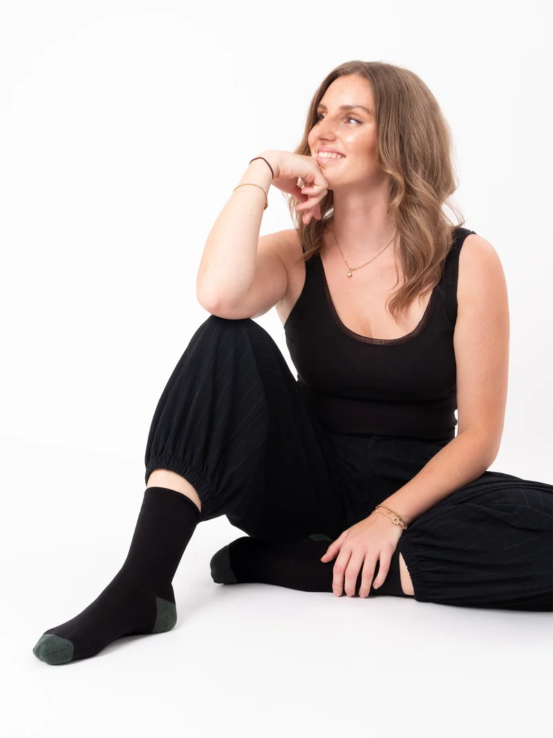 Gertrud - Baumwollsocken mit Farbakzente Damen