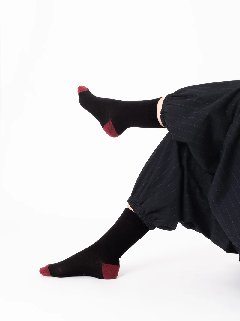 Gertrud - Baumwollsocken mit Farbakzente Damen