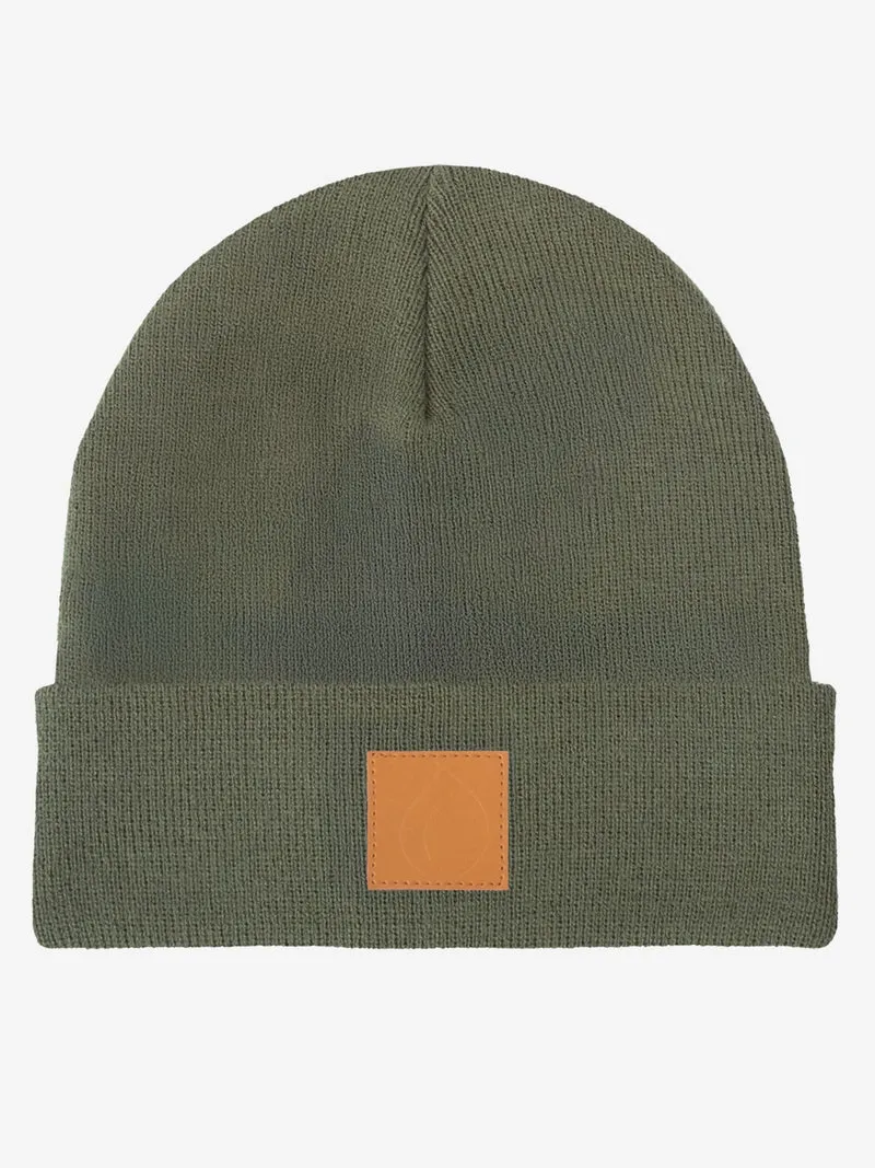 Beanie - Wintermütze Brauner Patch