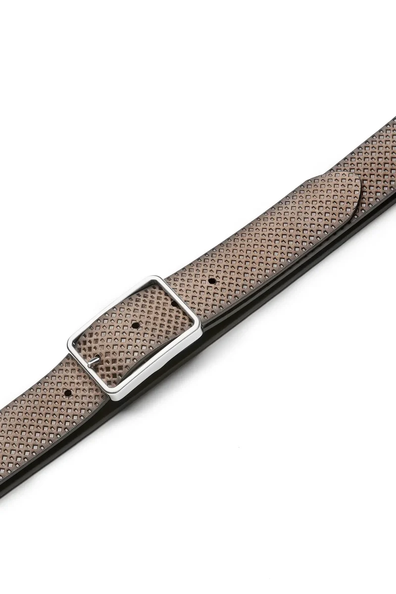 Wendegürtel Herren 3,5 cm – Rautenprägung