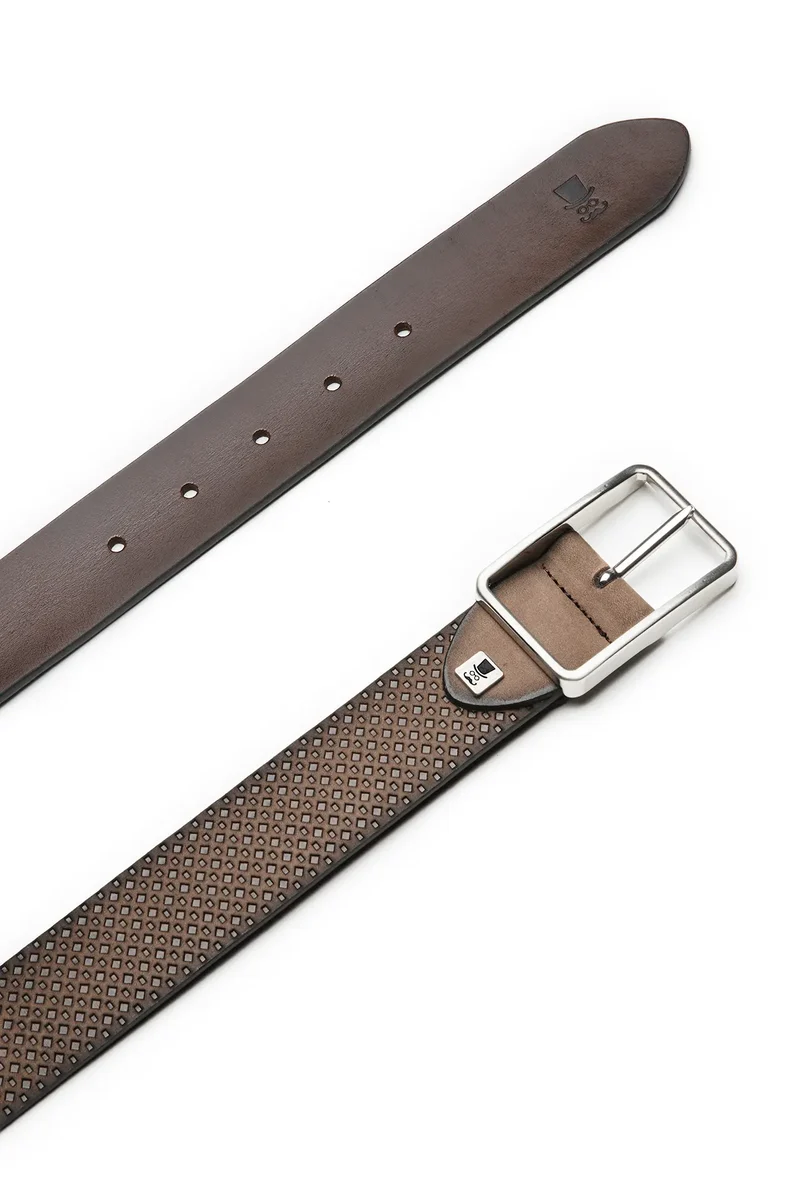 Wendegürtel Herren 3,5 cm – Rautenprägung