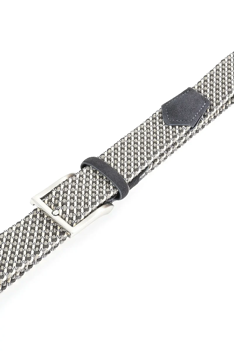 Flechtgürtel Herren elastisch - Meliert