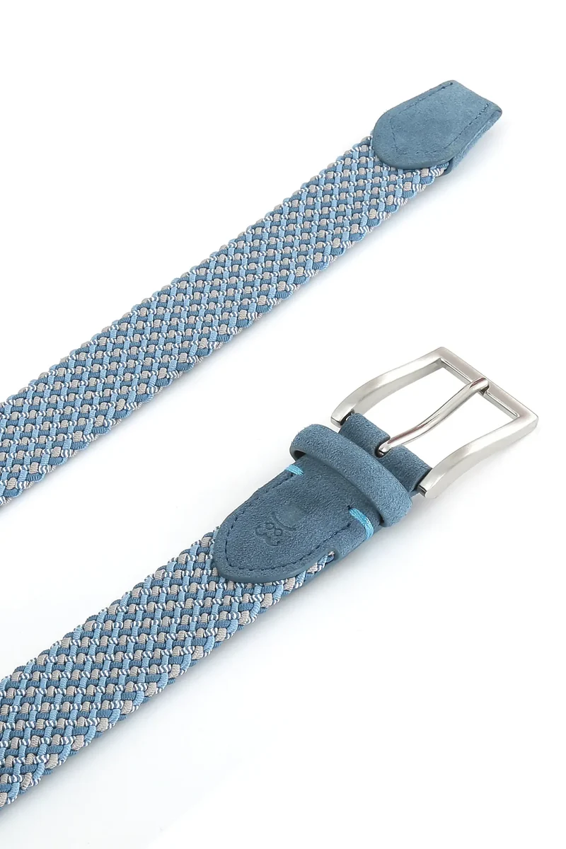 Flechtgürtel Herren elastisch - Meliert