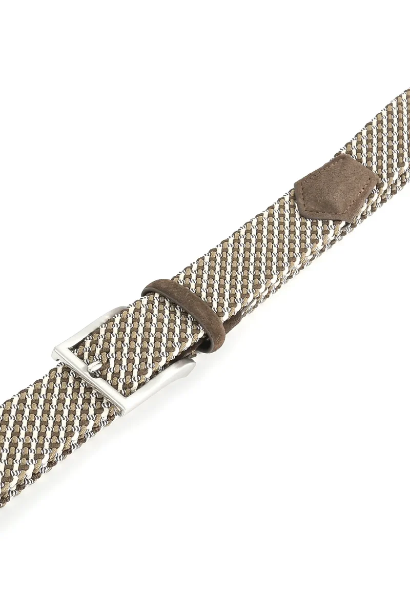 Flechtgürtel Herren elastisch - Meliert