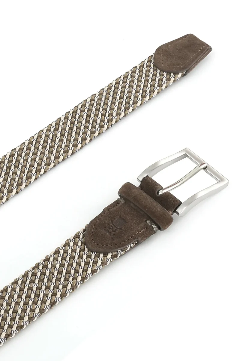 Flechtgürtel Herren elastisch - Meliert