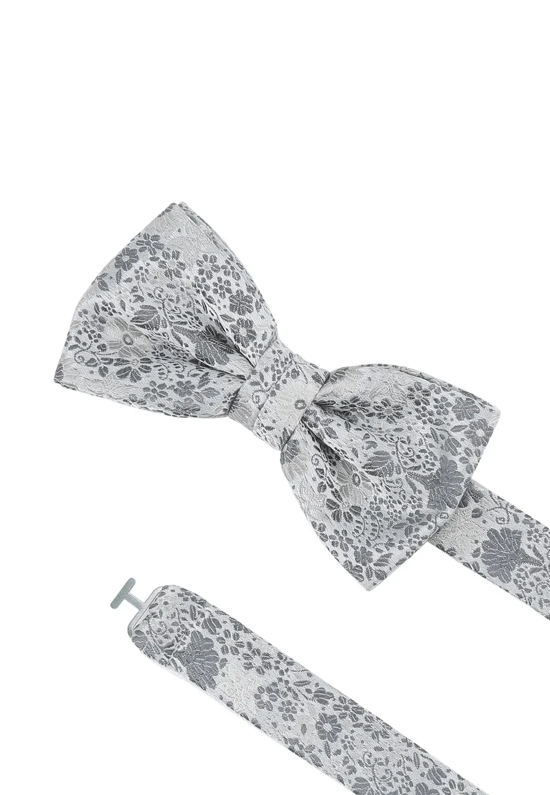 Hochzeitsfliege Einstecktuch Set Herren aus Seide – Floral