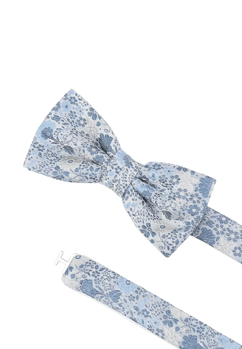 Hochzeitsfliege Einstecktuch Set Herren aus Seide – Floral