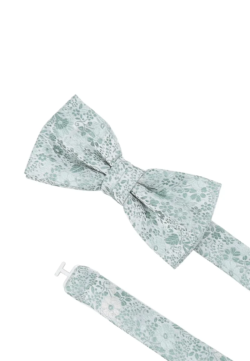 Hochzeitsfliege Einstecktuch Set Herren aus Seide – Floral