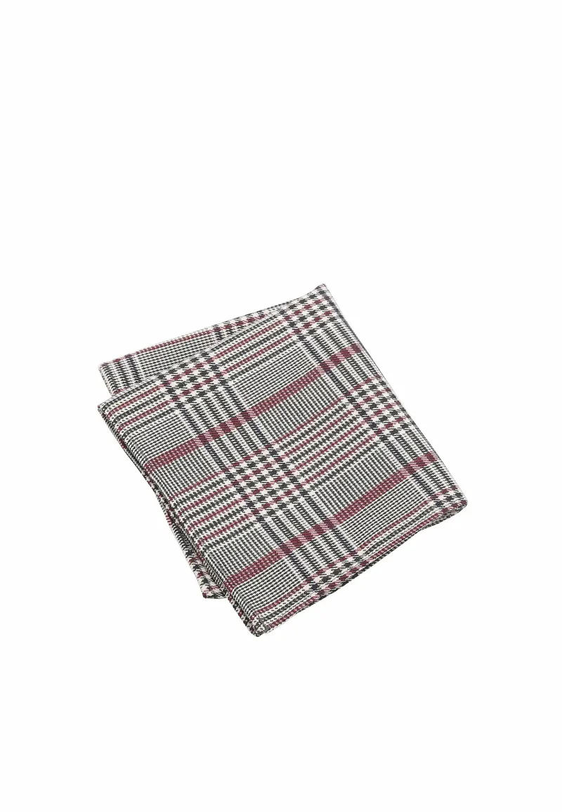Einstecktuch Herren Glencheck - Bordeaux