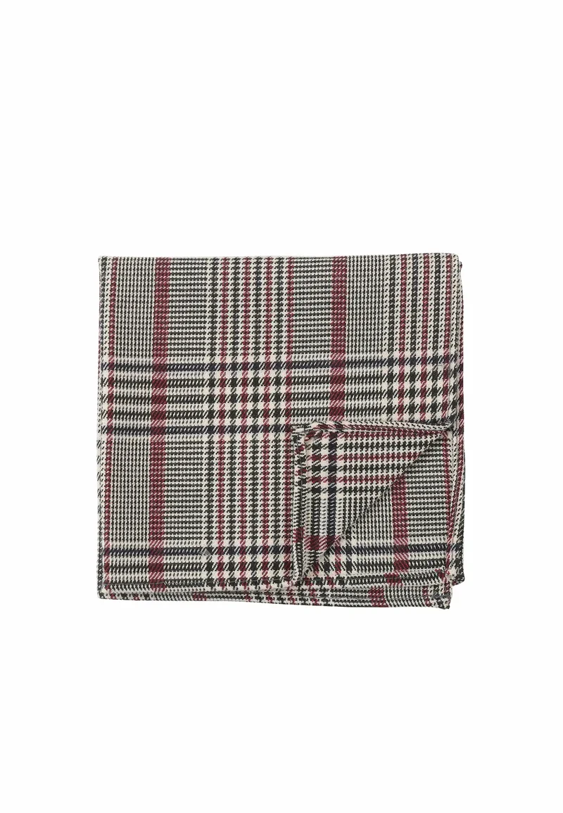 Einstecktuch Herren Glencheck - Bordeaux