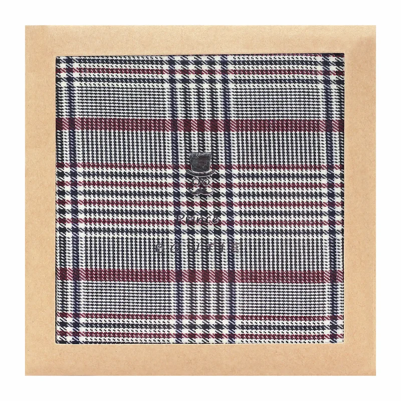 Einstecktuch Herren Glencheck - Bordeaux