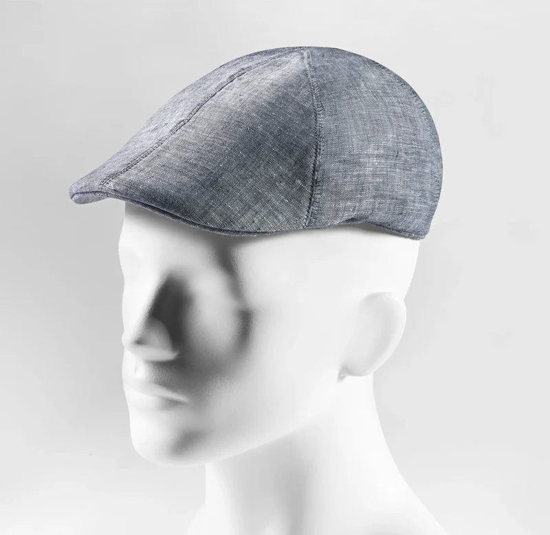 Schiebermütze Herren Leinen - Flat Cap