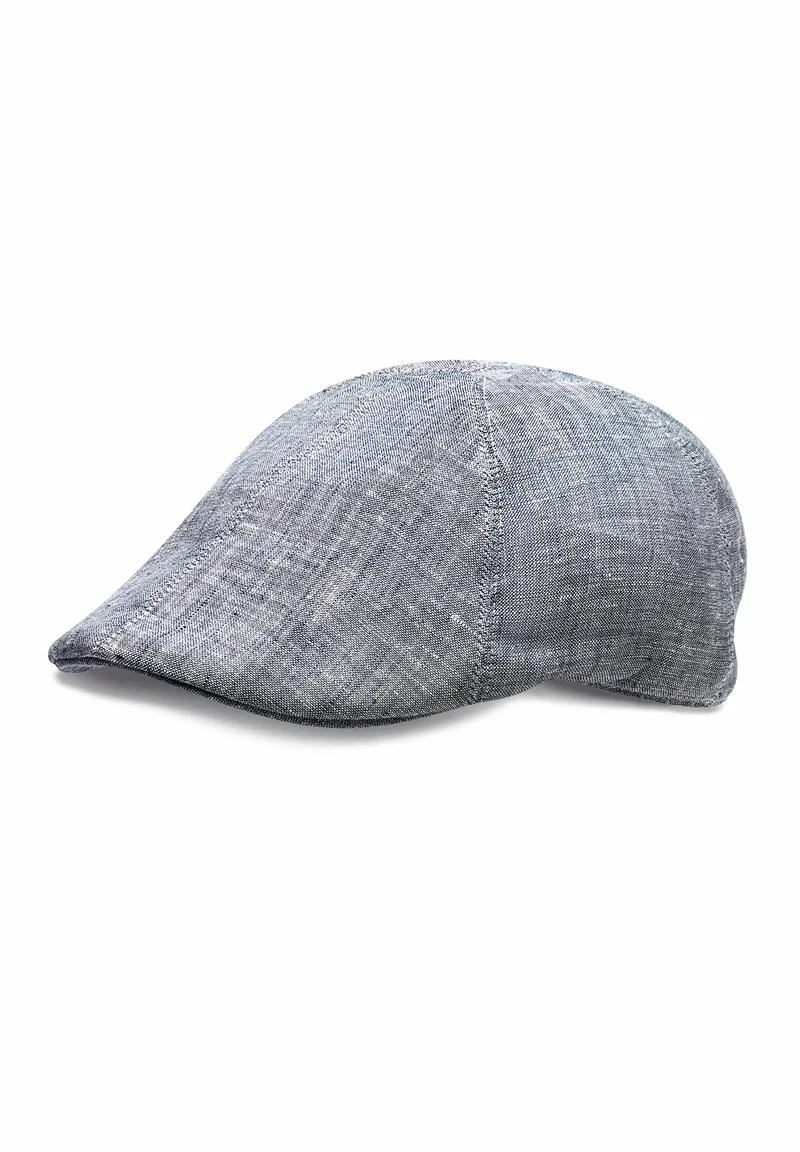 Schiebermütze Herren Leinen - Flat Cap