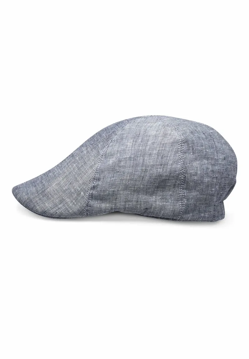 Schiebermütze Herren Leinen - Flat Cap
