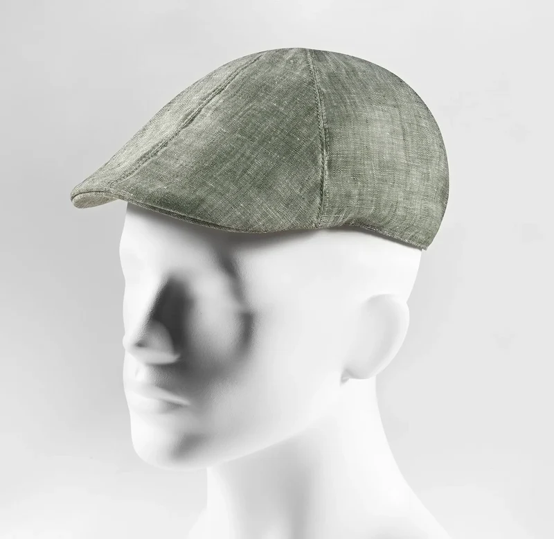 Schiebermütze Herren Leinen - Flat Cap