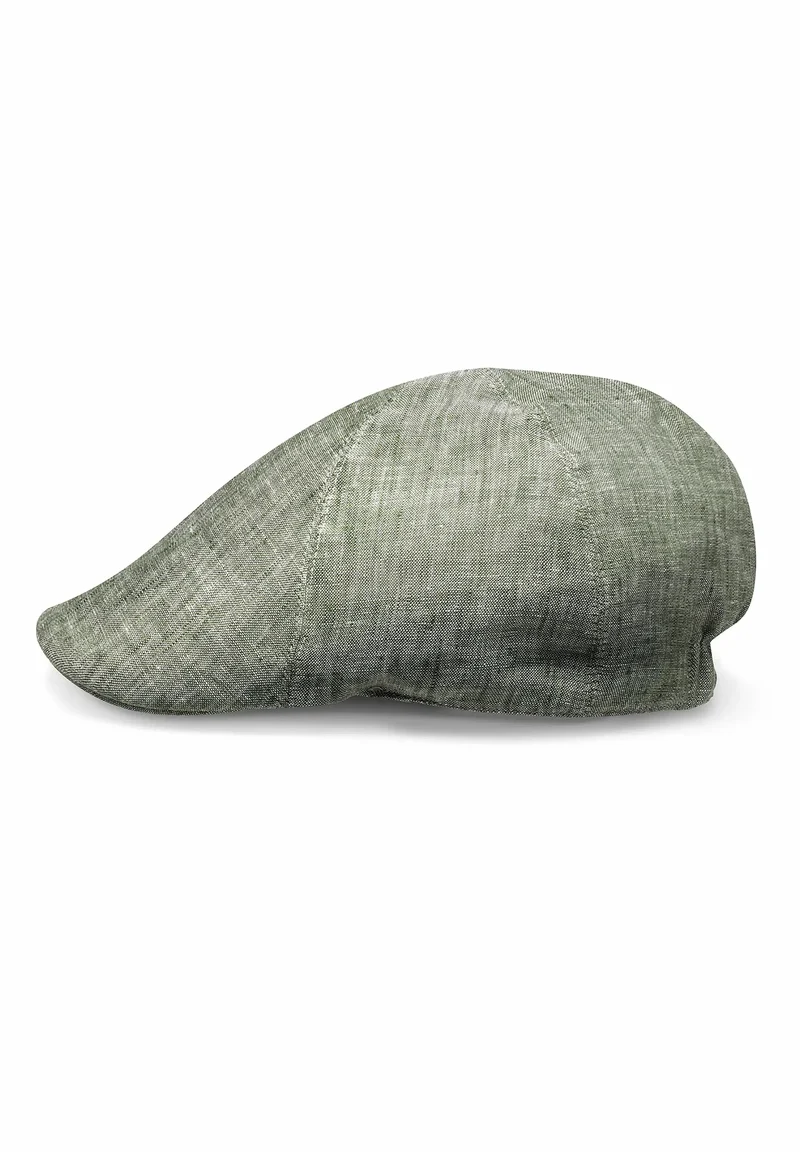 Schiebermütze Herren Leinen - Flat Cap