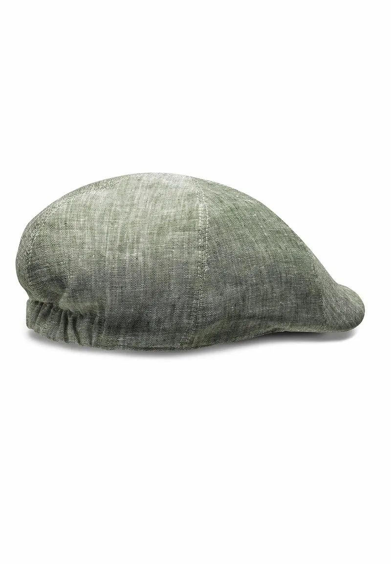 Schiebermütze Herren Leinen - Flat Cap