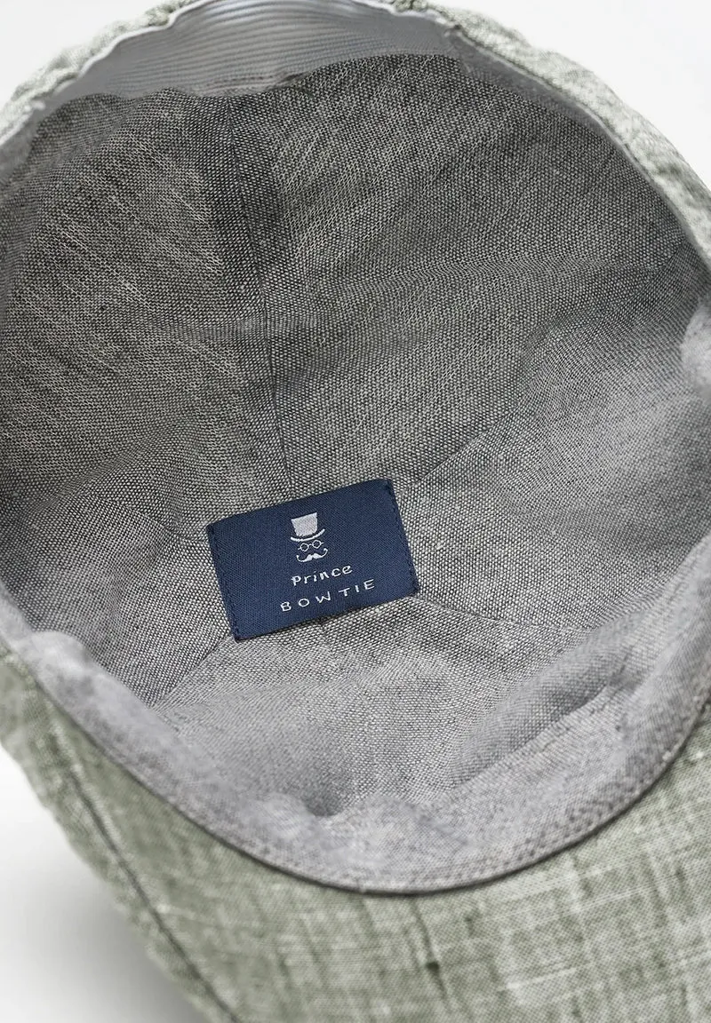 Schiebermütze Herren Leinen - Flat Cap