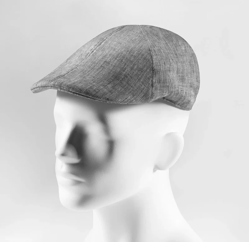 Schiebermütze Herren Leinen - Flat Cap