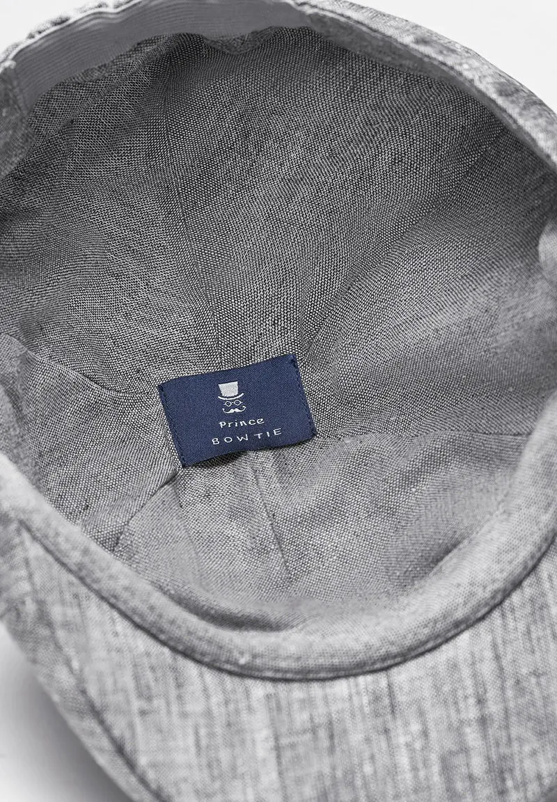 Schiebermütze Herren Leinen - Flat Cap